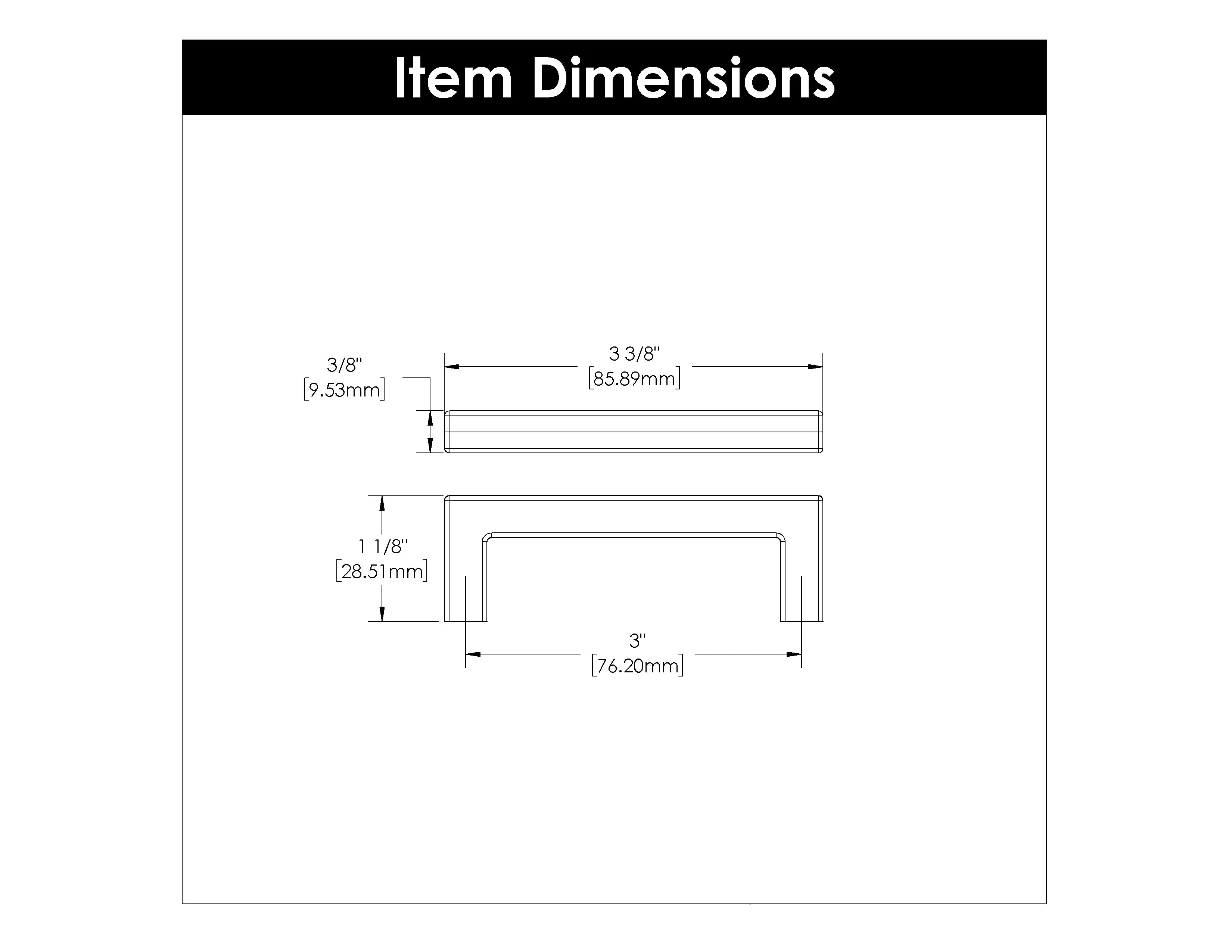3 inch (76mm) Skylight Cabinet Pull