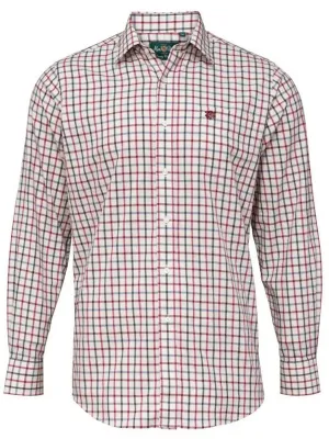 ALAN PAINE Ilkley Mens Country Check Shooting Shirt - Country Red