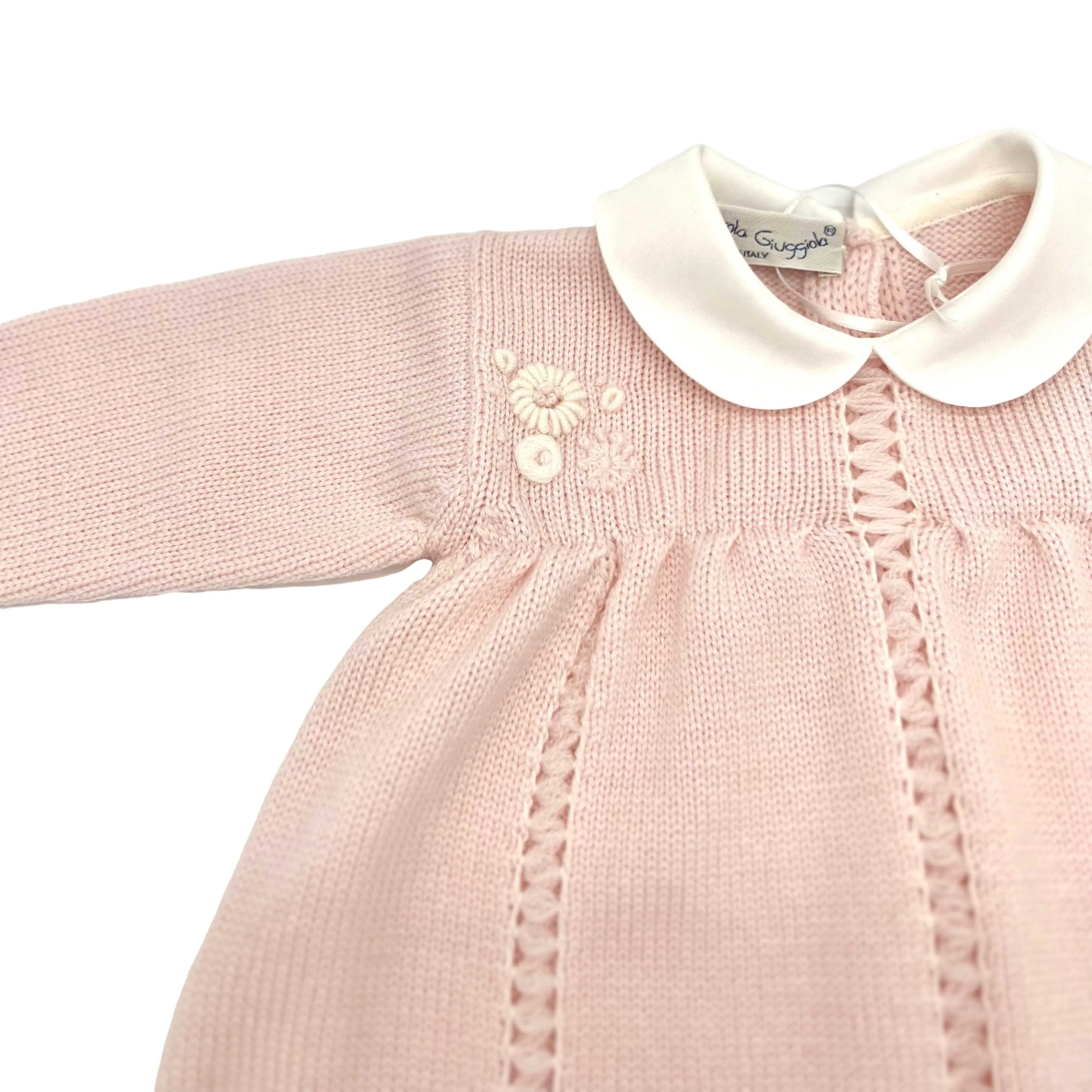 Baby girls knitted layette gift 'Fiori Rosa'