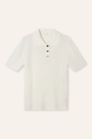BEN jersey polo top (White)