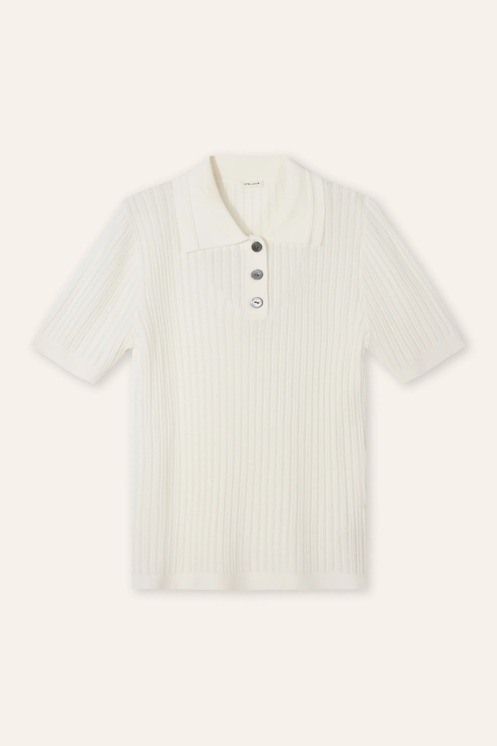 BEN jersey polo top (White)