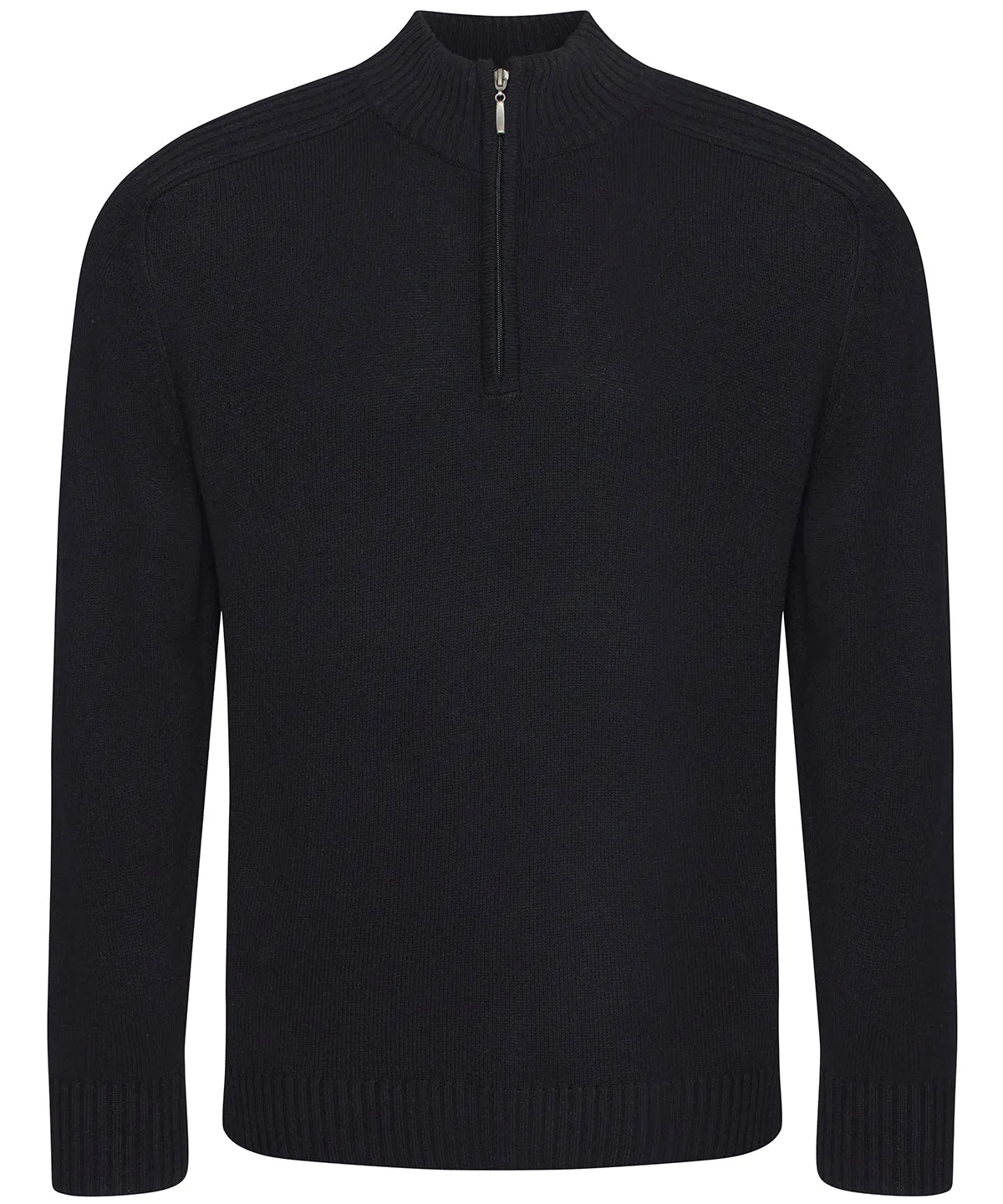 Black - Wakhan ¼ regen zip knit sweater