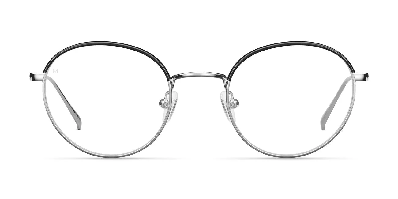 Bluelight Glasses Yuda Silver Black