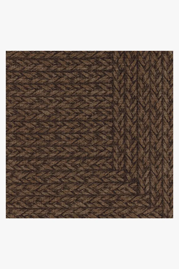 Border Braid Antique Oak Re-Jute Rug