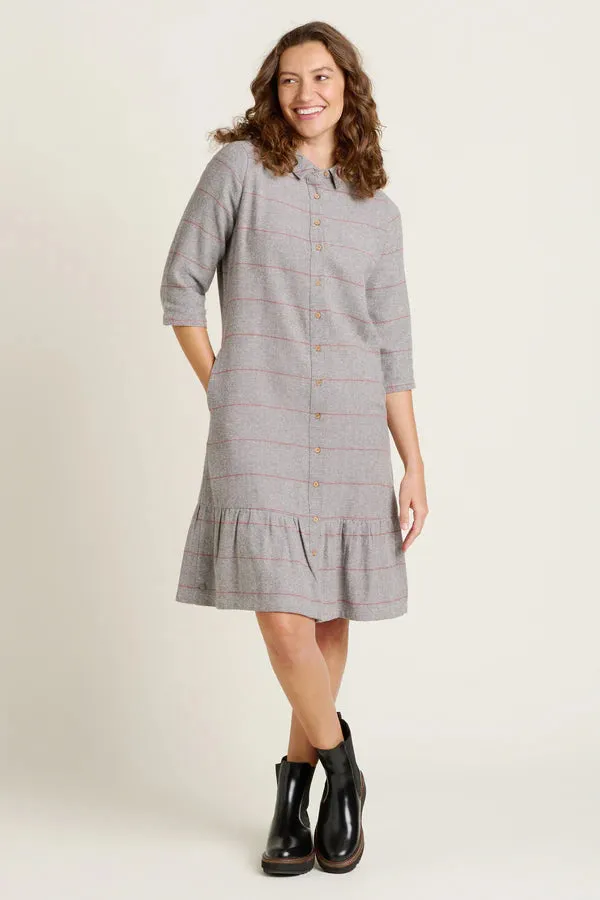 Brakeburn 16 Grey Westbourne Shirt Dress