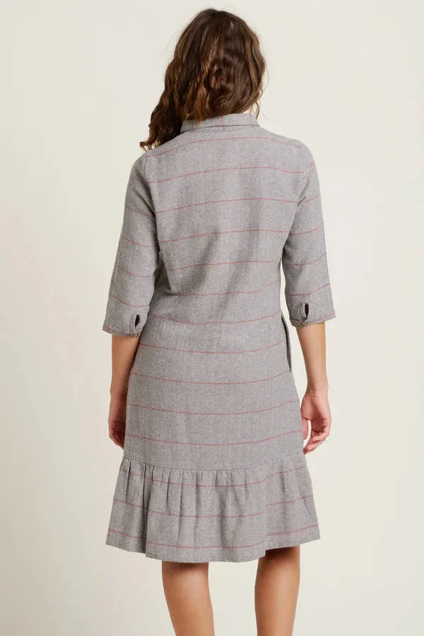 Brakeburn 16 Grey Westbourne Shirt Dress