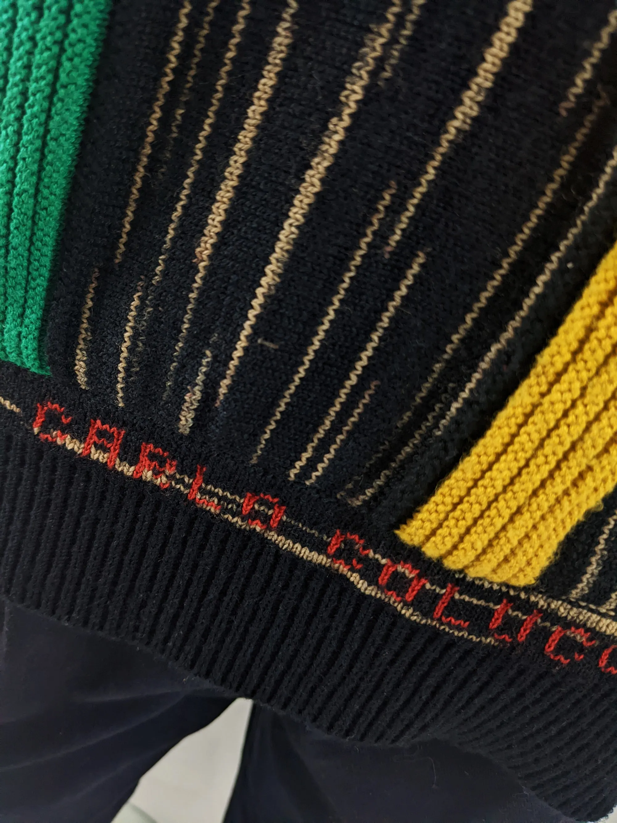 Carlo Colucci Vintage Mens Black Wool Blend Jumper, 1980s