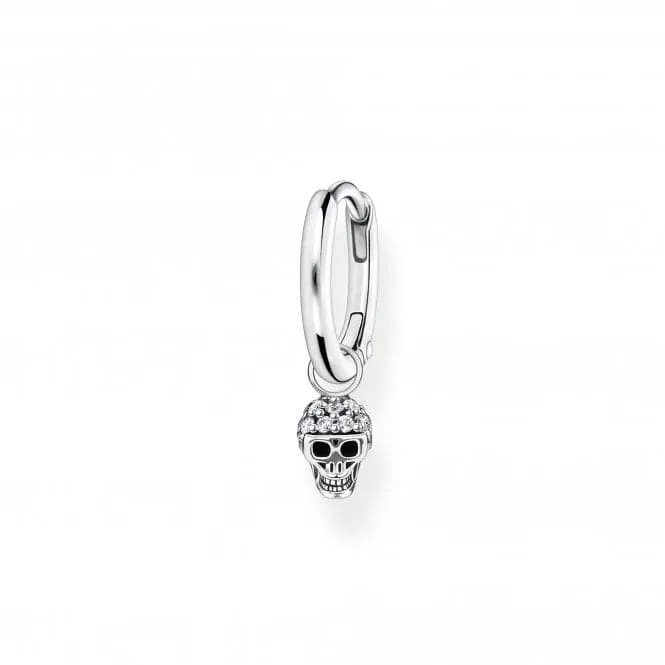 Charming Skull Single Hoop Earring CR706-643-14