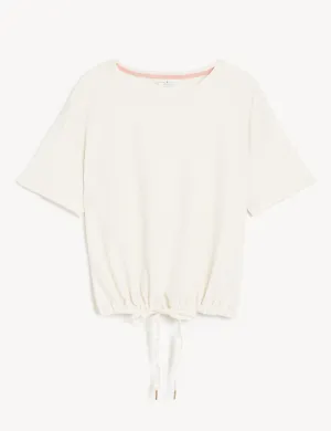 Cotton Blend Waffle Pyjama Top