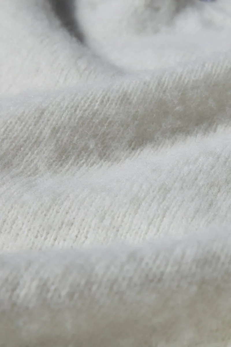 Half Dozen Shaggy Double-Brushed Crew (Winter White)