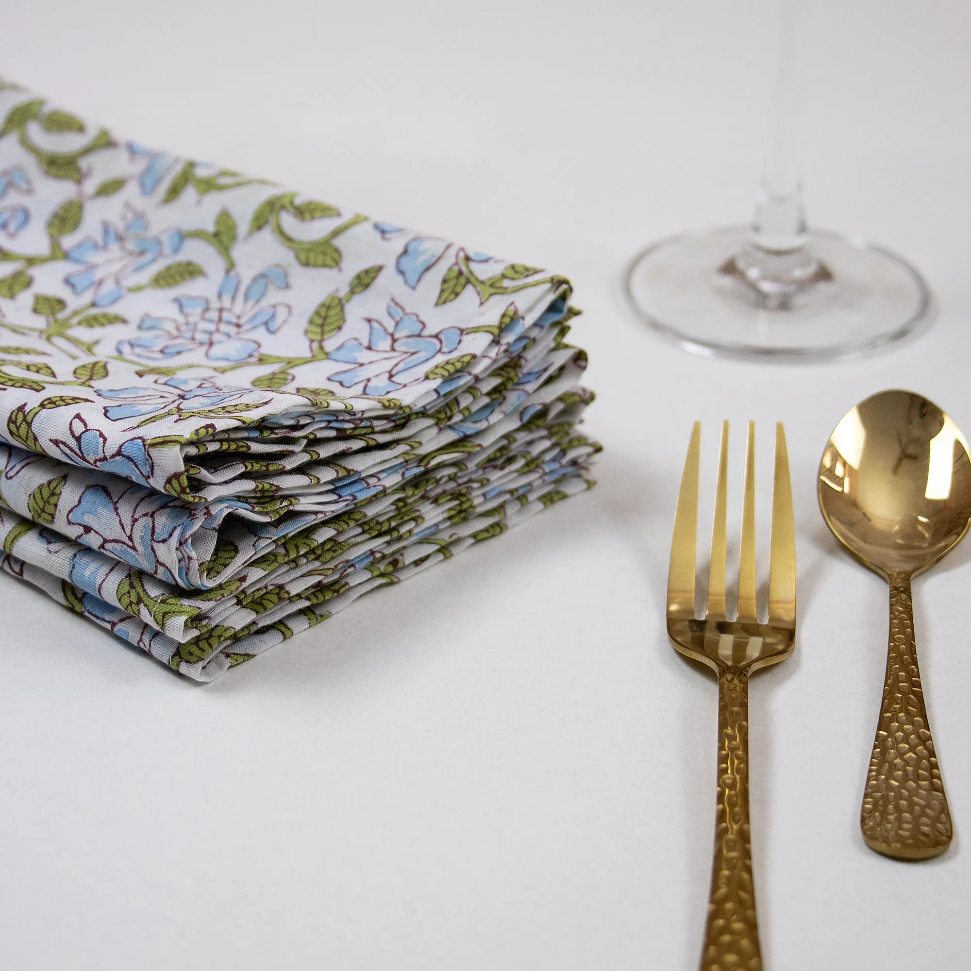 Hand Block Beautiful Cotton Eco Friendly Reusable Cloth Napkins