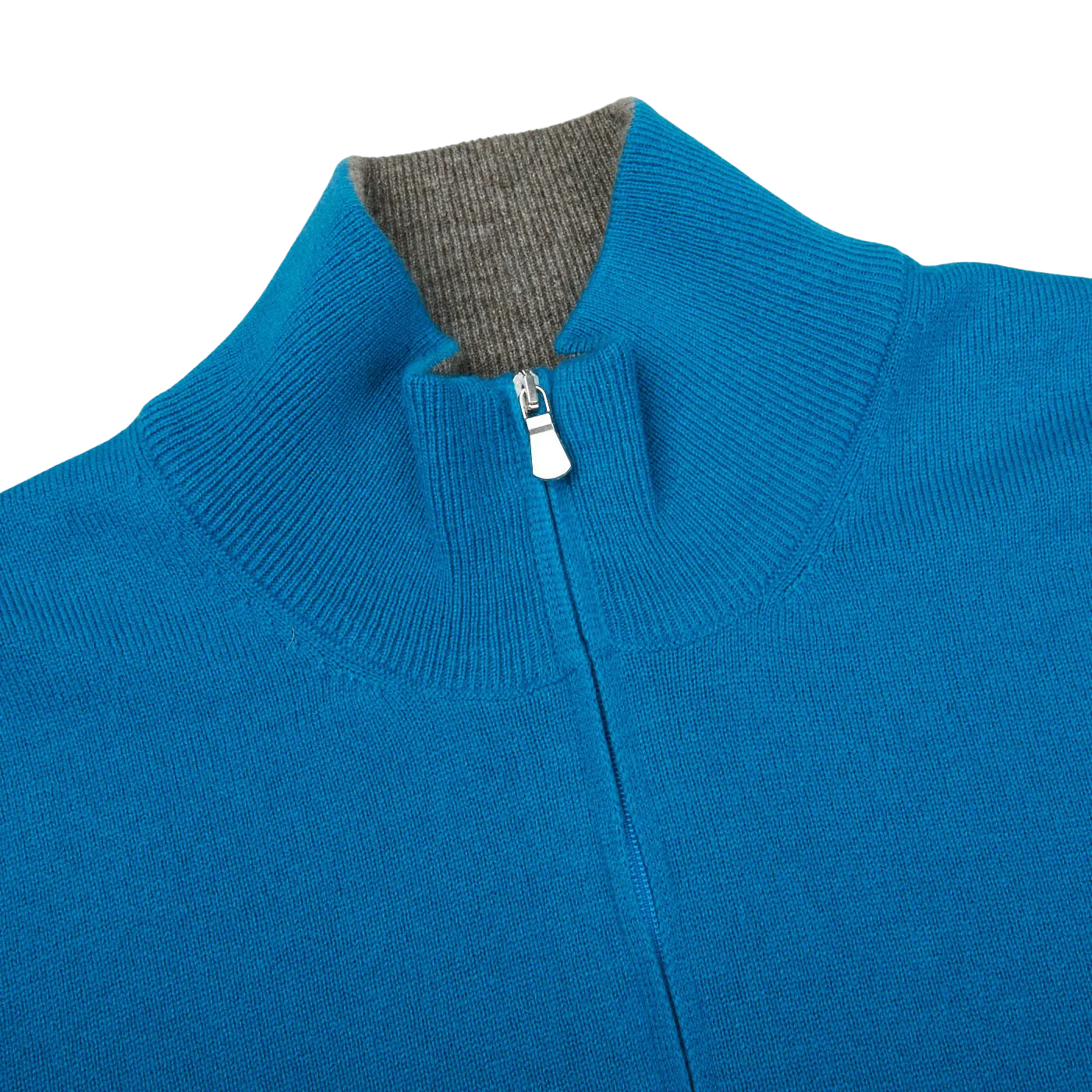 Hot Blue Cashmere 1/4 Zip Sweater