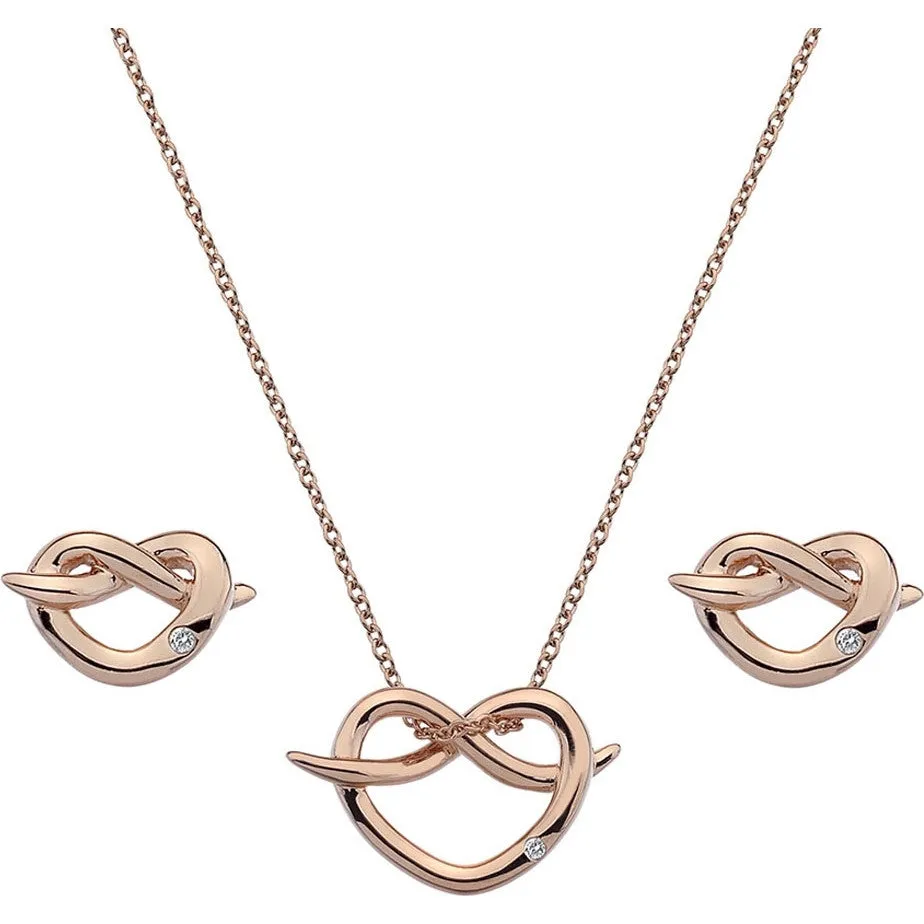 Hot Diamonds Infinity Heart Rose Gold Gift Set SS113