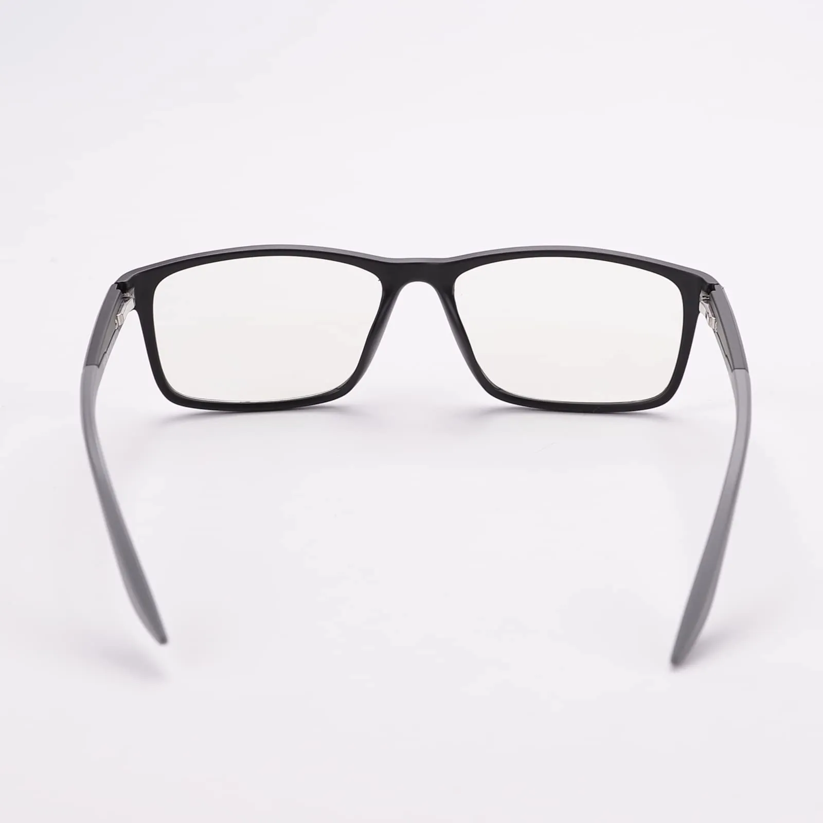 Intellilens | Zero Power Blue Cut Computer Glasses | Anti Glare, Lightweight & Blocks Harmful Rays | UV Protection Specs | For Men & Women | Matte Black | Square| Medium