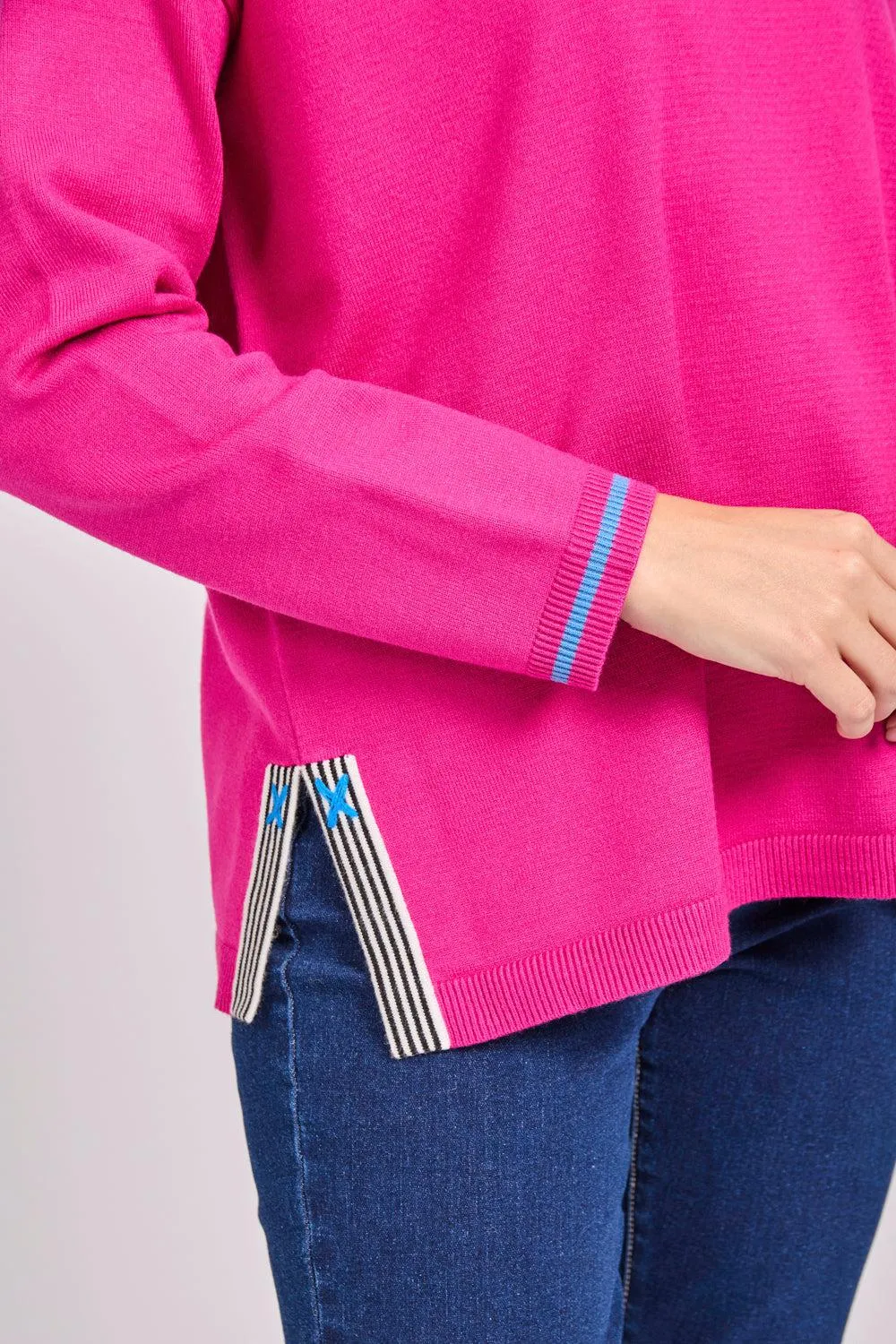 Jumper with Stripe Inserts MF-514