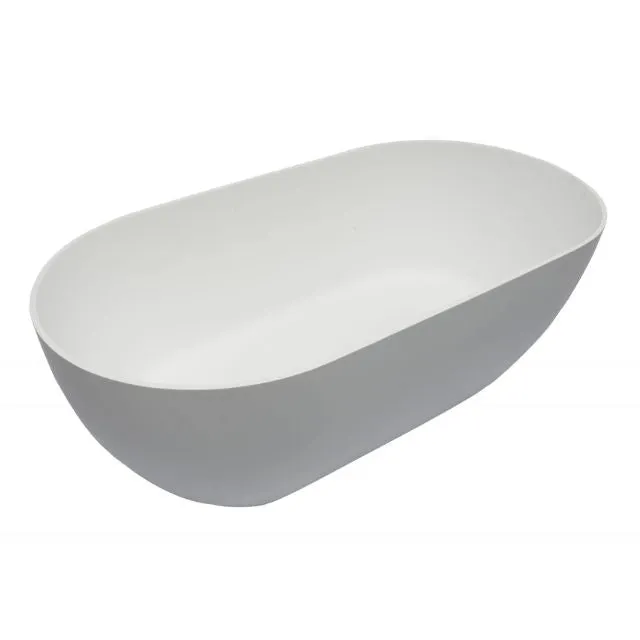 Kaskade Lucia Freestanding Stone Bath Matte White 1500mm