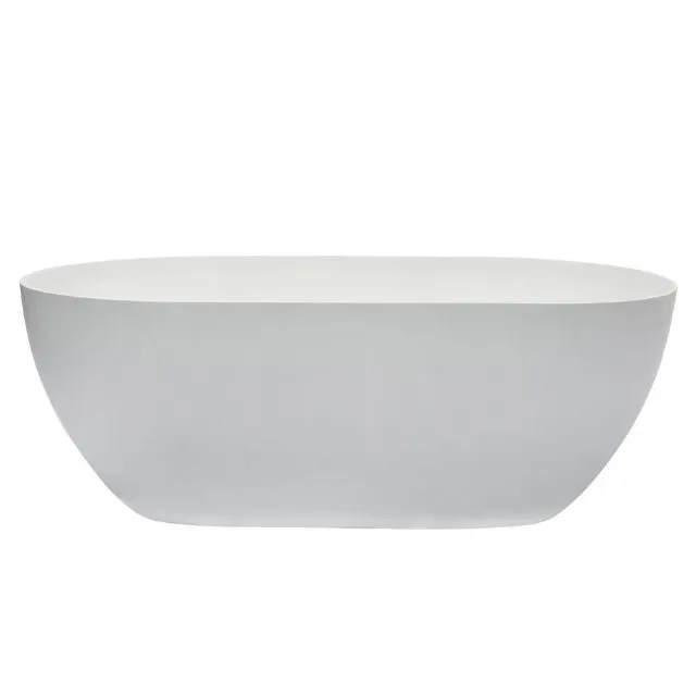 Kaskade Lucia Freestanding Stone Bath Matte White 1500mm