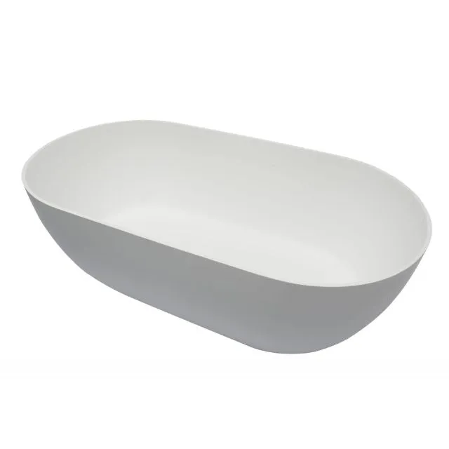 Kaskade Lucia Freestanding Stone Bath Matte White 1500mm