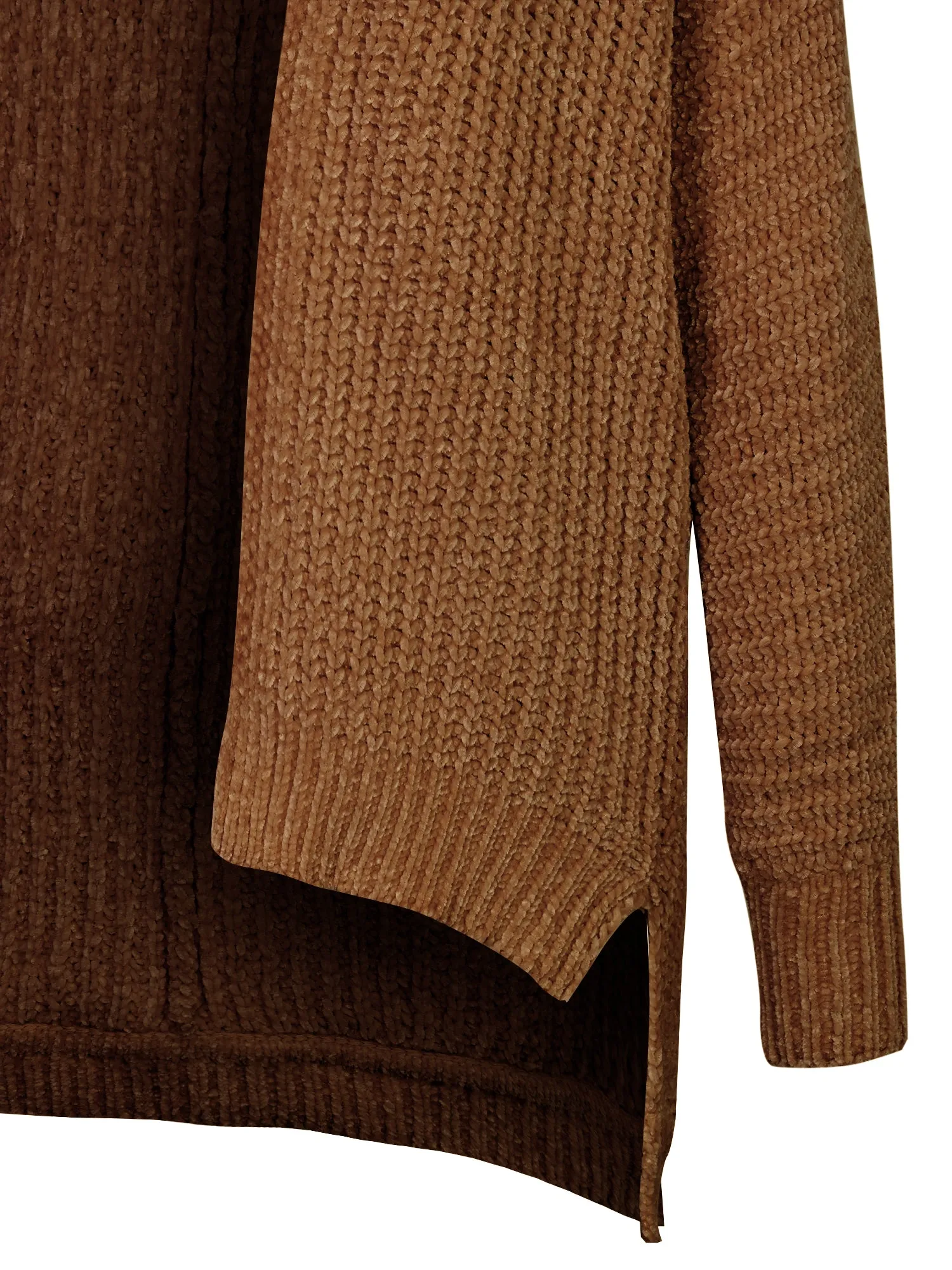 KOGMO Womens Casual Loose Fit Open Front High Low Knit Cardigan