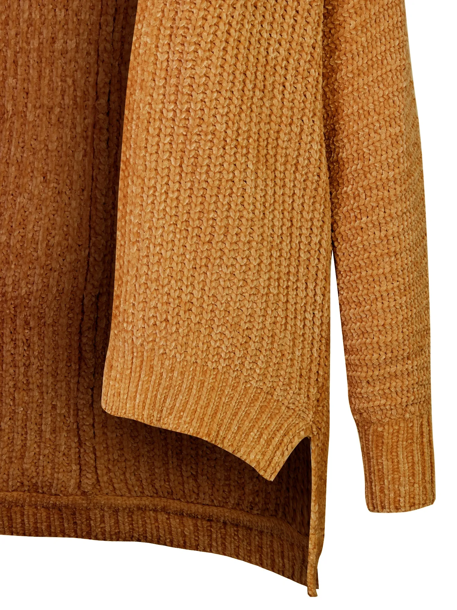 KOGMO Womens Casual Loose Fit Open Front High Low Knit Cardigan