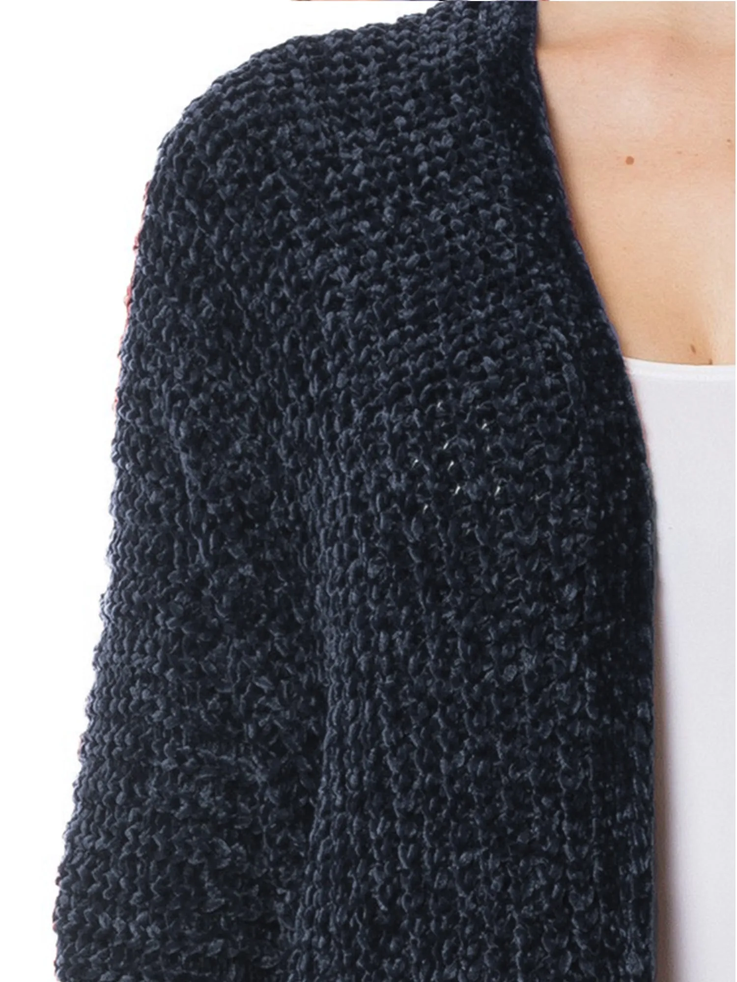KOGMO Womens Casual Loose Fit Open Front High Low Knit Cardigan