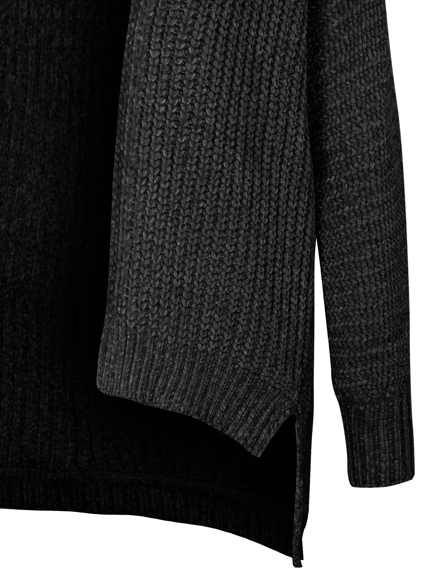 KOGMO Womens Casual Loose Fit Open Front High Low Knit Cardigan