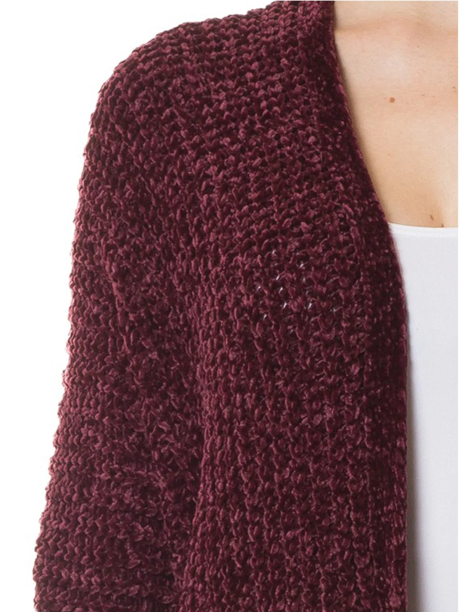 KOGMO Womens Casual Loose Fit Open Front High Low Knit Cardigan