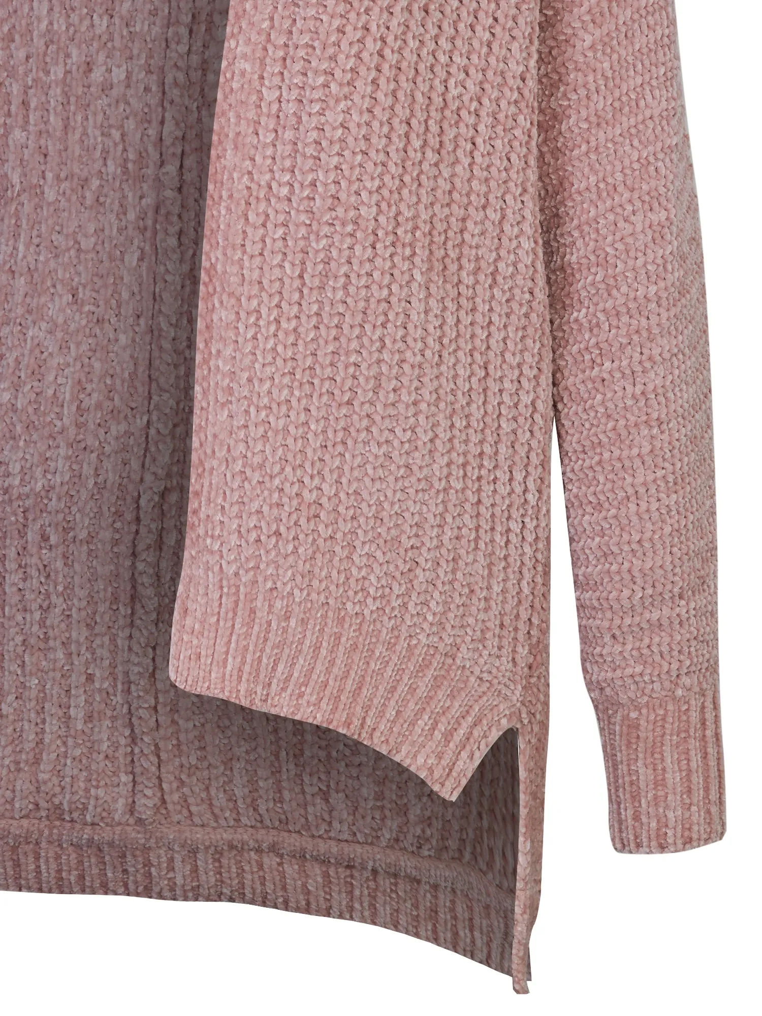 KOGMO Womens Casual Loose Fit Open Front High Low Knit Cardigan