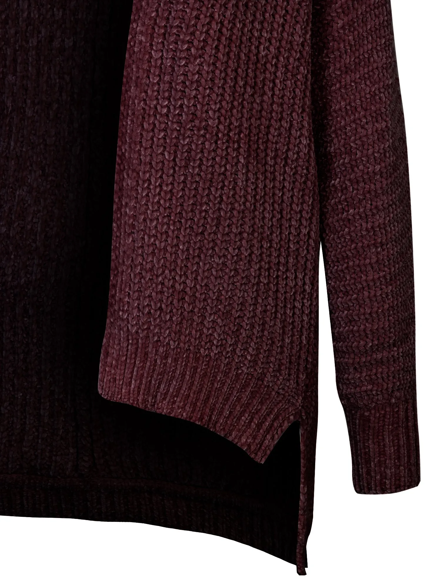 KOGMO Womens Casual Loose Fit Open Front High Low Knit Cardigan