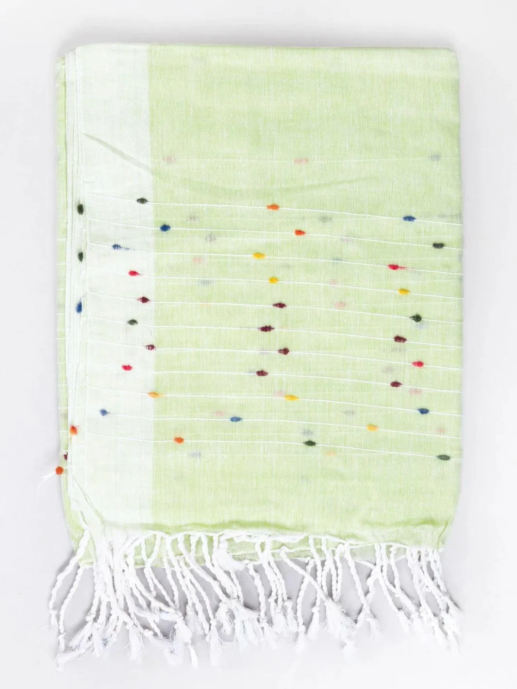 Light Green Handwoven Cotton Dupatta