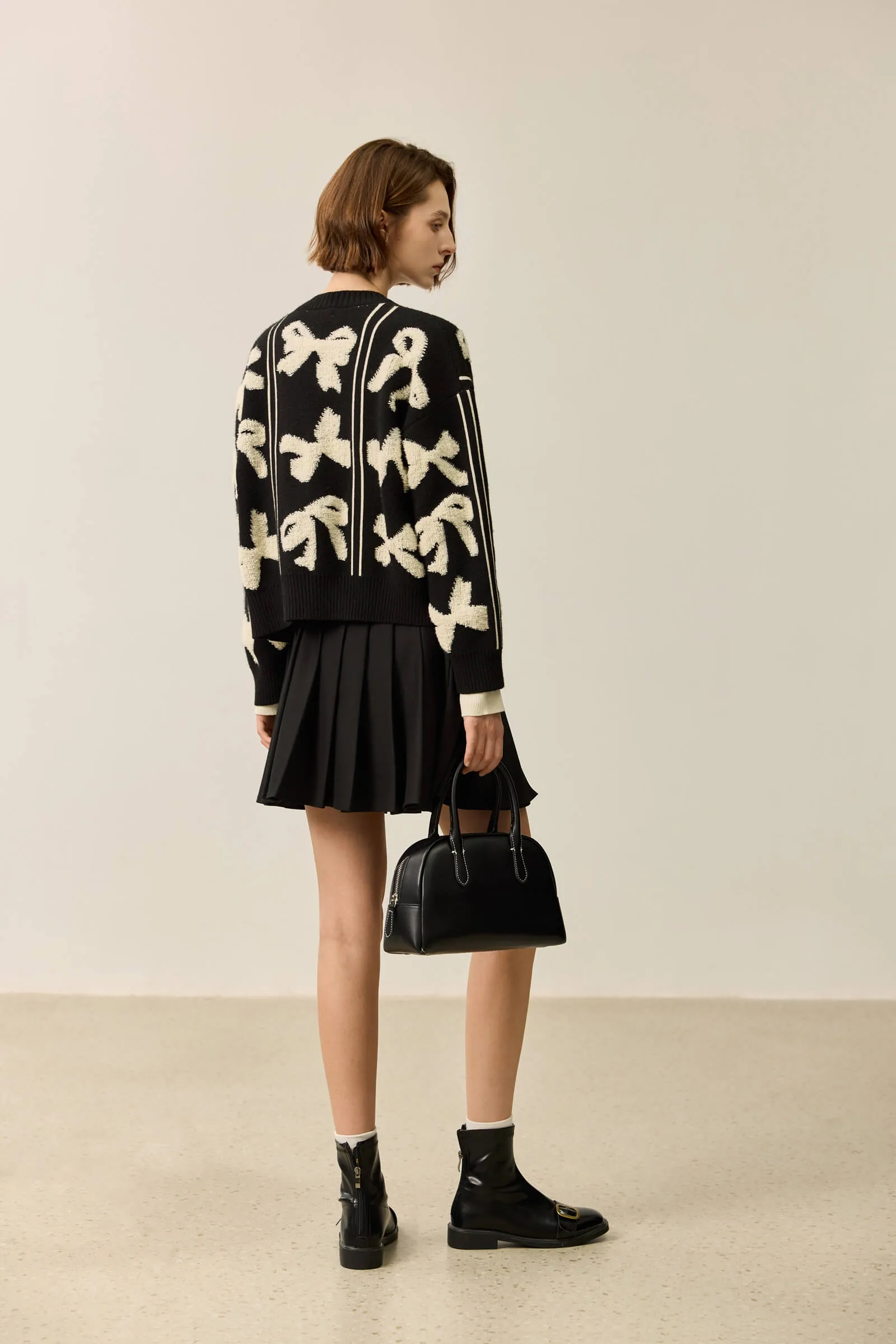 LILY Stylish 3D Bow Knit Cardigan