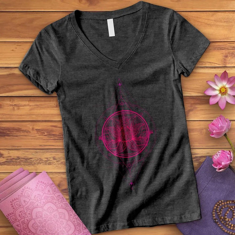Lotus Flower Triangle V-Neck
