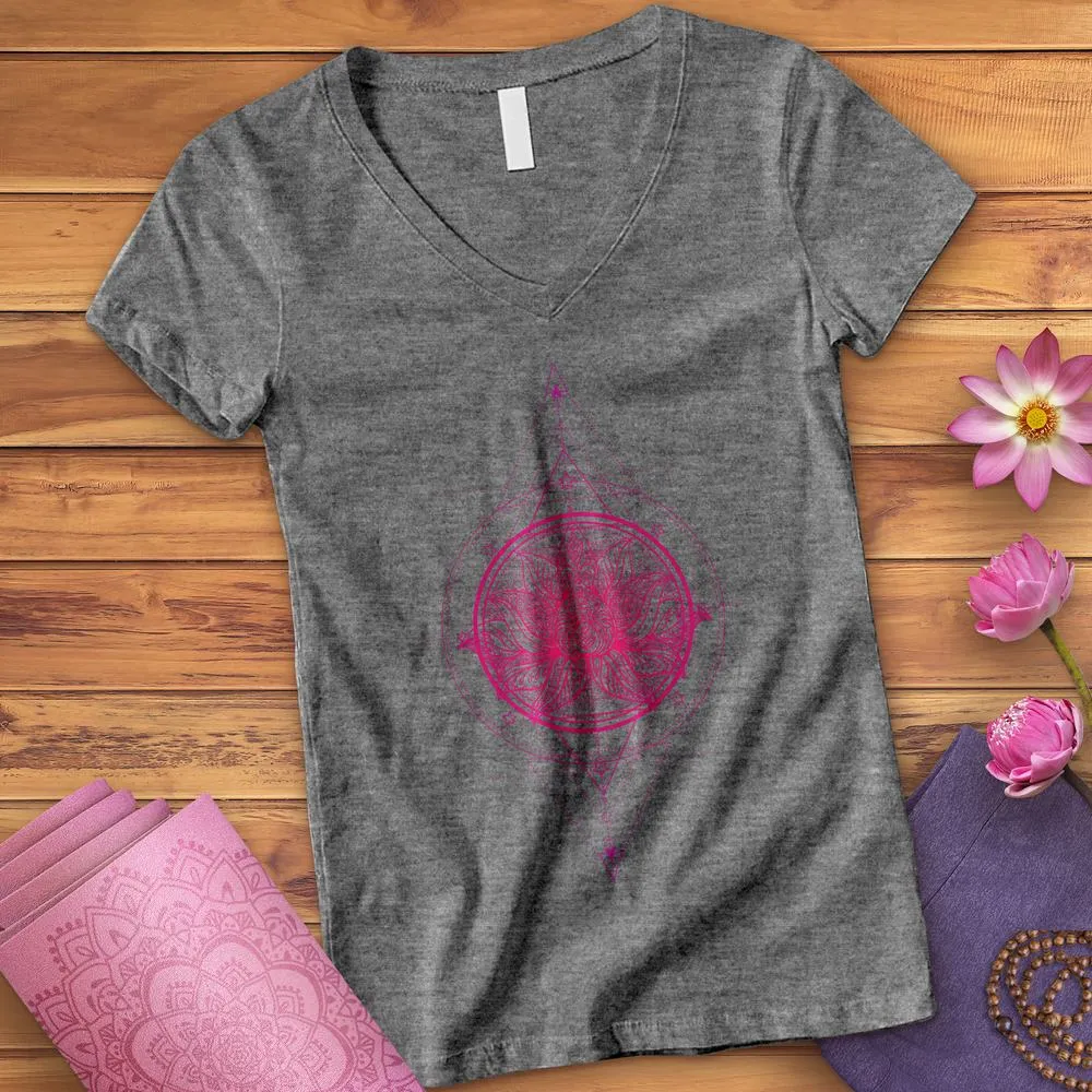 Lotus Flower Triangle V-Neck