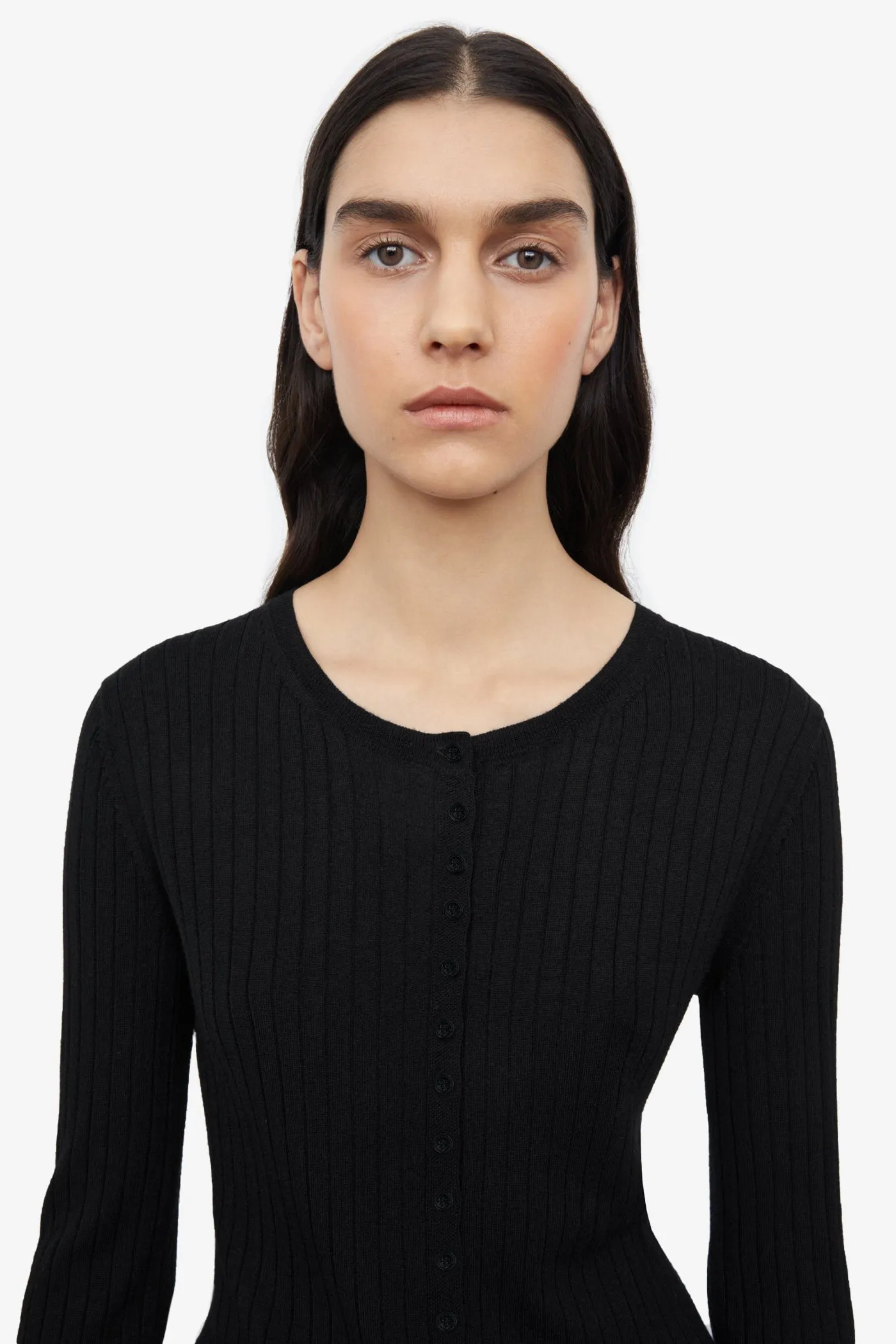 Mercerized Cardigan - Black