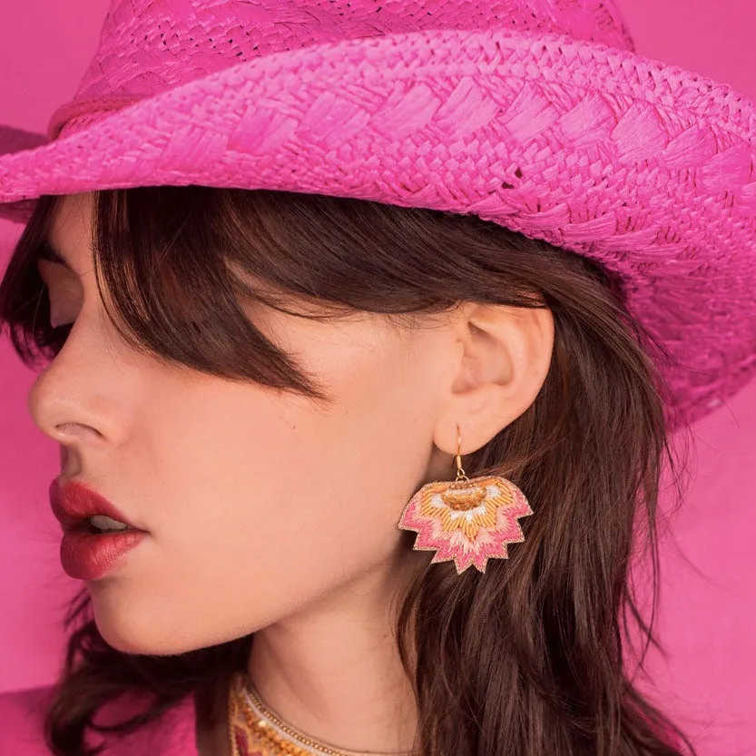 Nahua Madi Earrings - Flamingo
