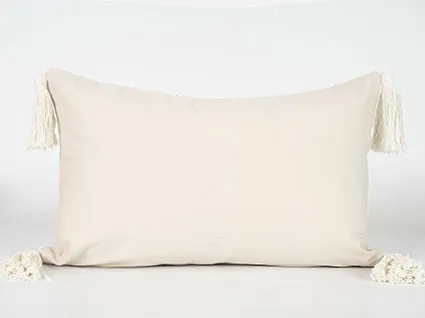Natural Cotton Linen Tassel Pillow