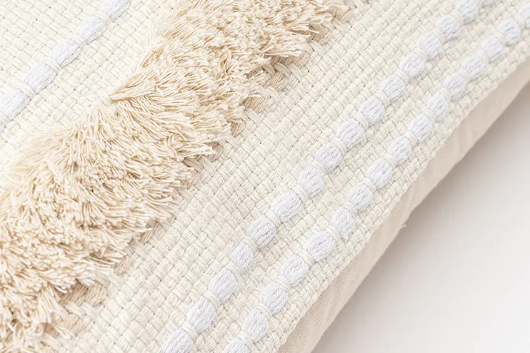 Natural Cotton Linen Tassel Pillow