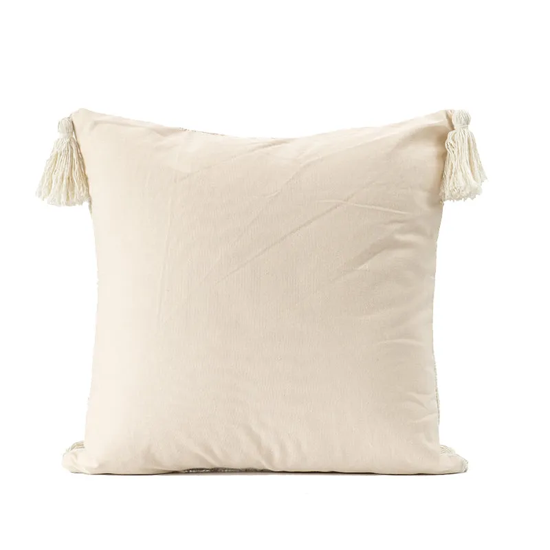 Natural Cotton Linen Tassel Pillow