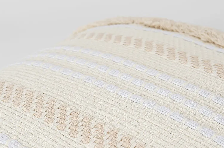 Natural Cotton Linen Tassel Pillow