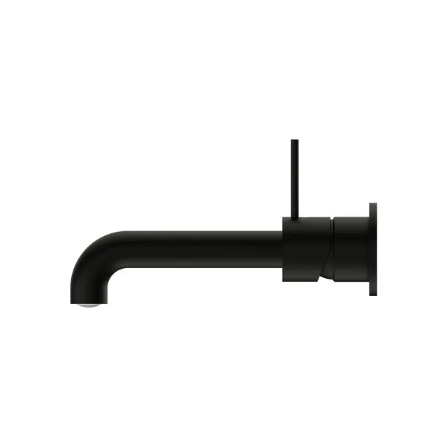 Nero Mecca Wall Basin/Bath Mixer Separate Back Plate Handle Up 260mm Matte Black