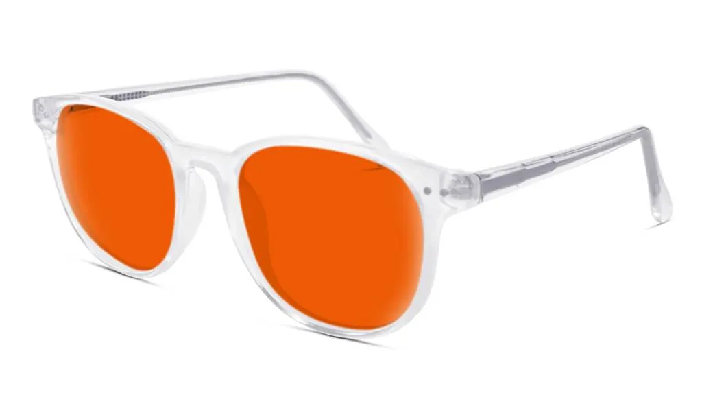 NightFall Billie Blue Blocking Glasses - Crystal - Readers