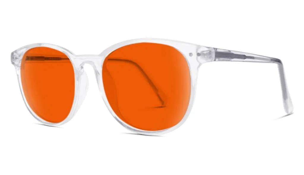 NightFall Billie Blue Blocking Glasses - Crystal - Readers