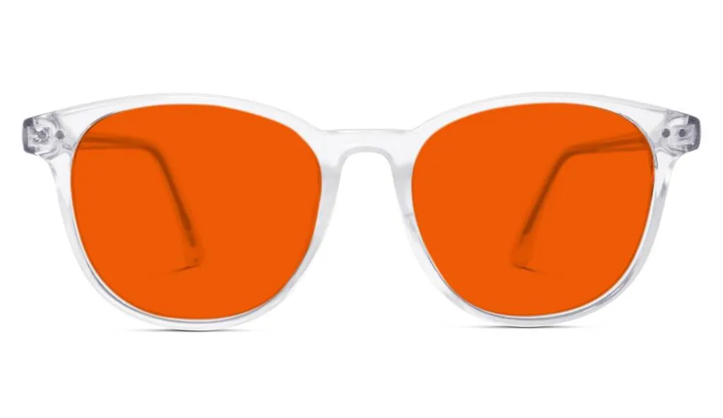 NightFall Billie Blue Blocking Glasses - Crystal - Readers