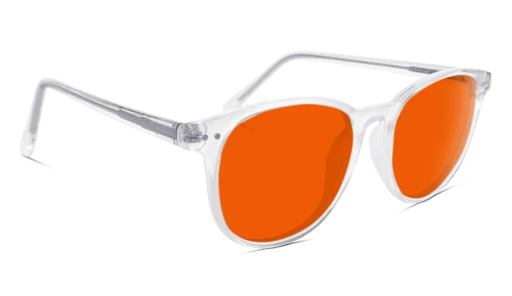 NightFall Billie Blue Blocking Glasses - Crystal - Readers