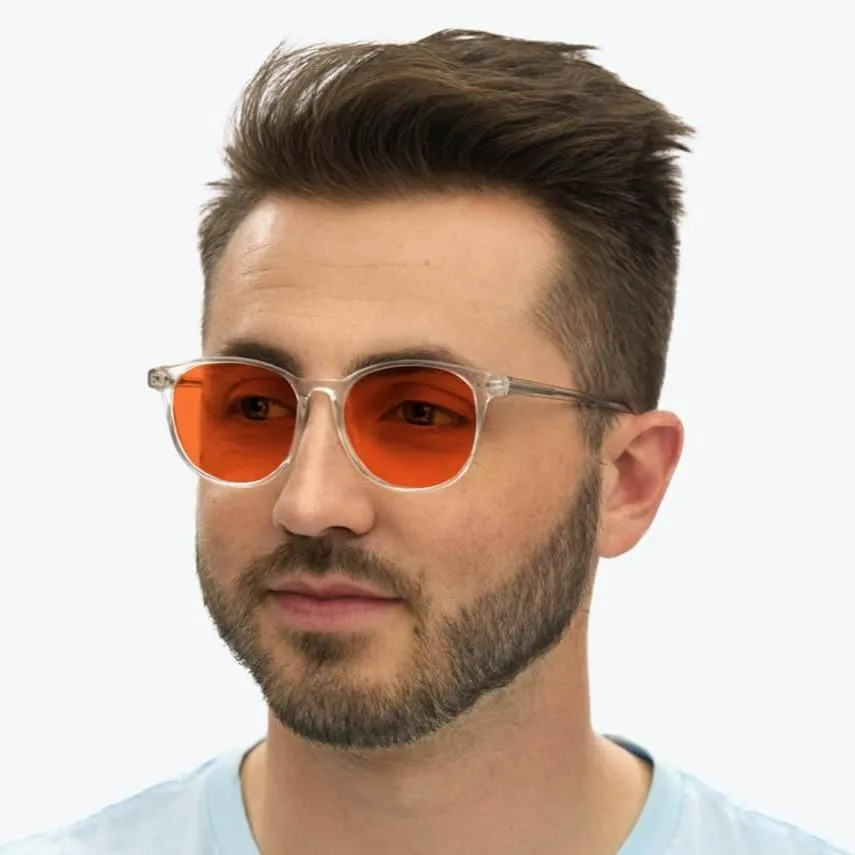 NightFall Billie Blue Blocking Glasses - Crystal - Readers