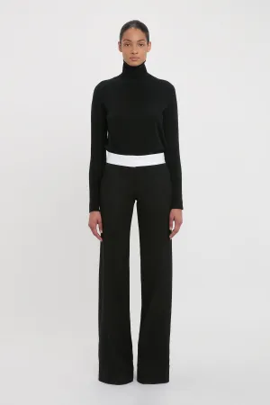 Polo Neck Jumper In Black