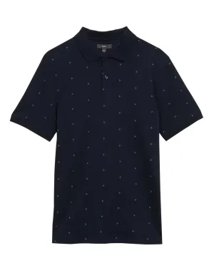 Pure Cotton Geometric Polo Shirt