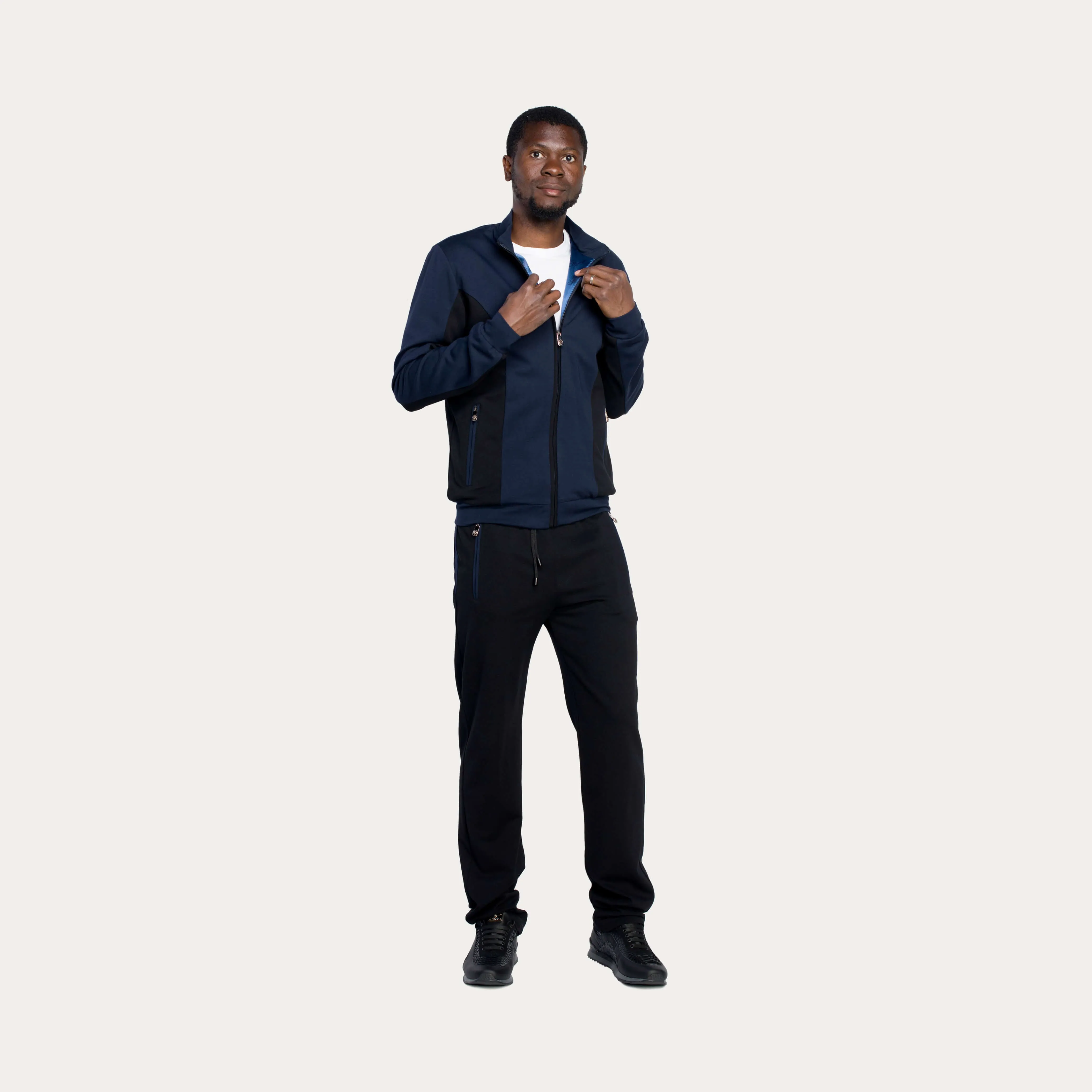 Python Leather & Fabric Two-Tone Activewear