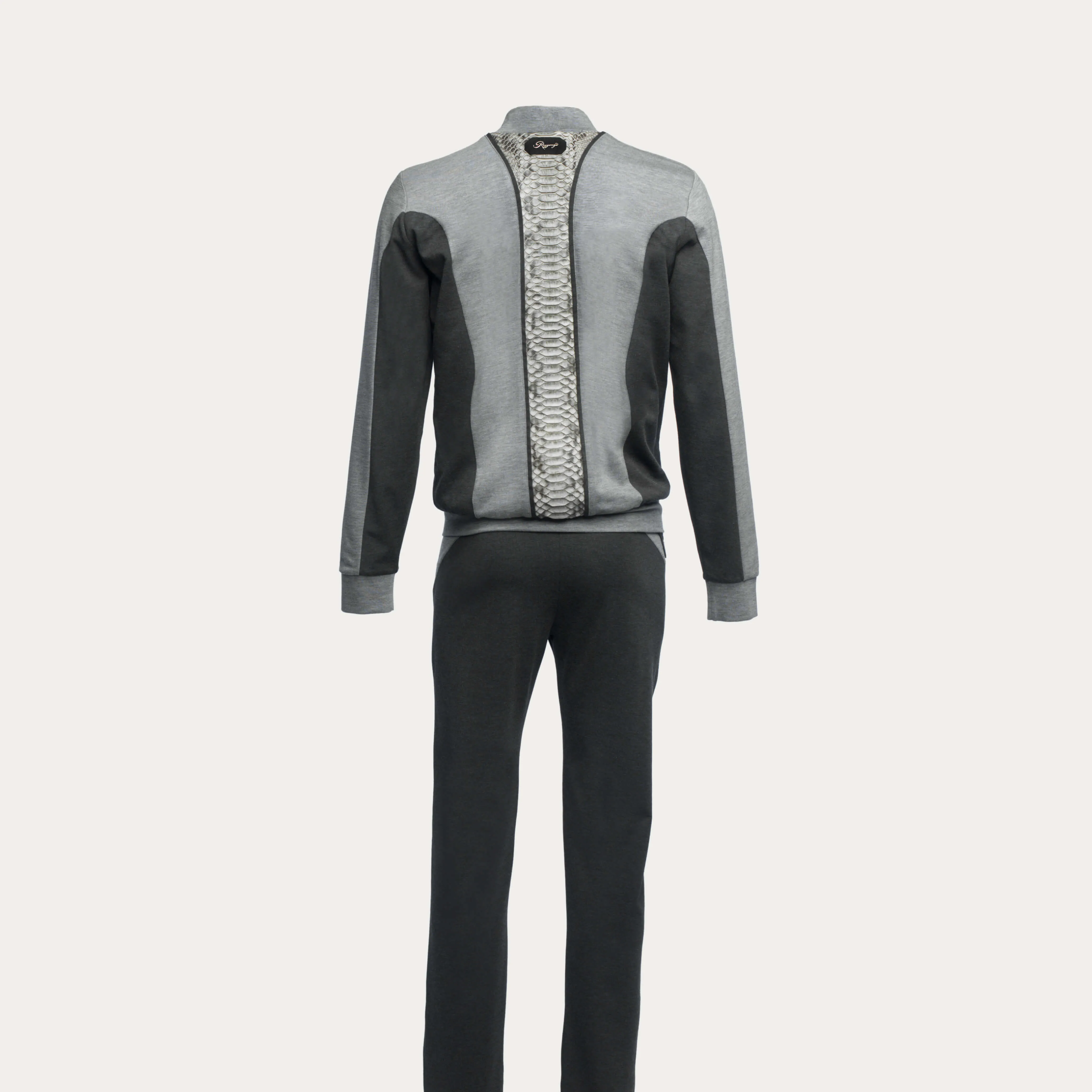 Python Leather & Fabric Two-Tone Activewear
