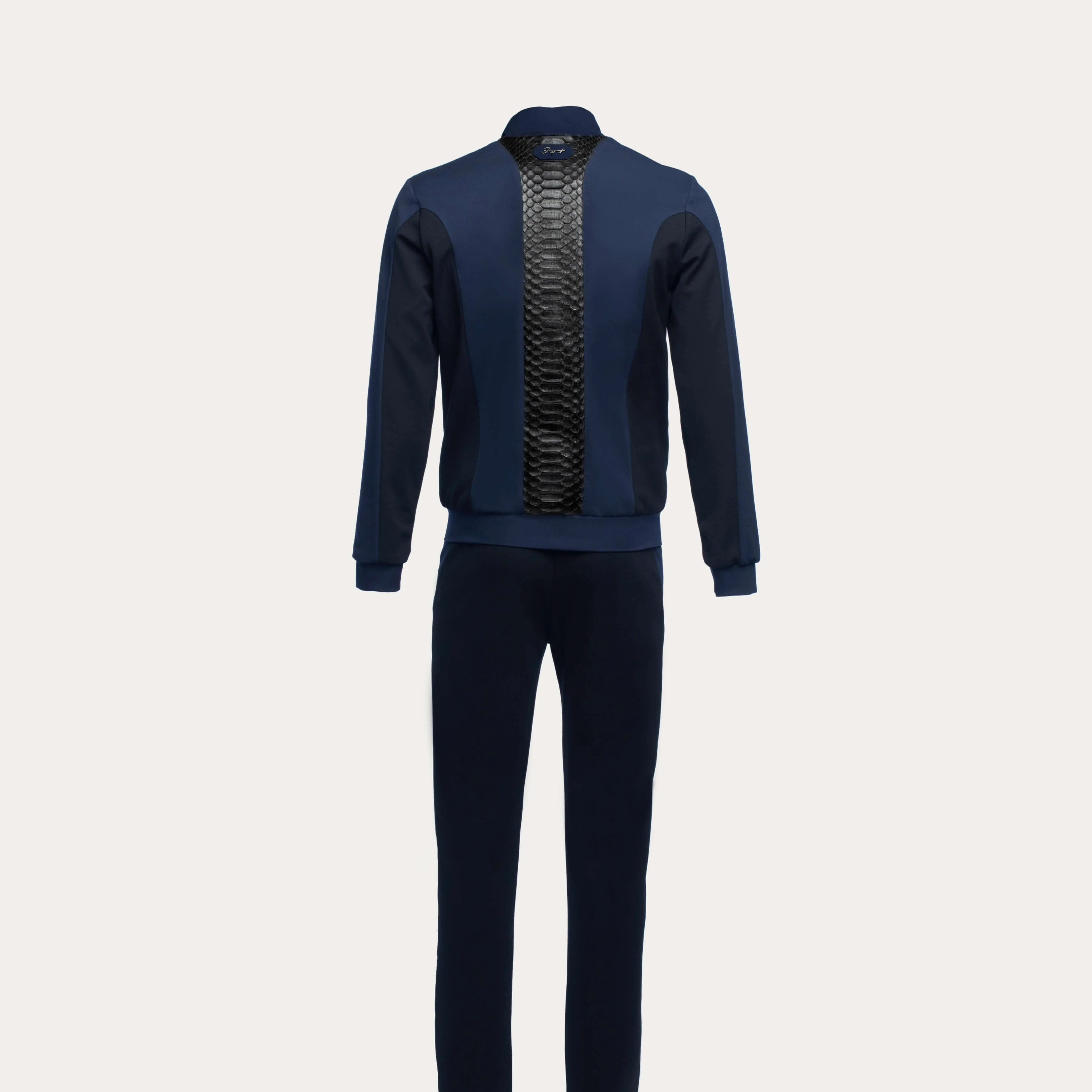 Python Leather & Fabric Two-Tone Activewear